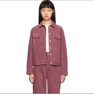 Isabel Marant Pink Corduroy Foftya Jacket Size 34